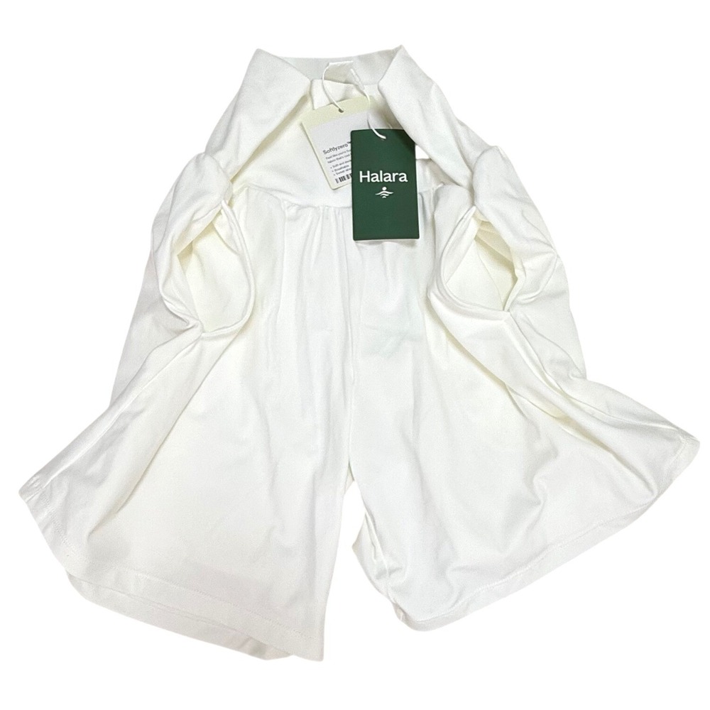 New Halara Softlyzero Airy Shorts XS White High Waisted Crossover Athletic Flowy - Picture 5 of 7